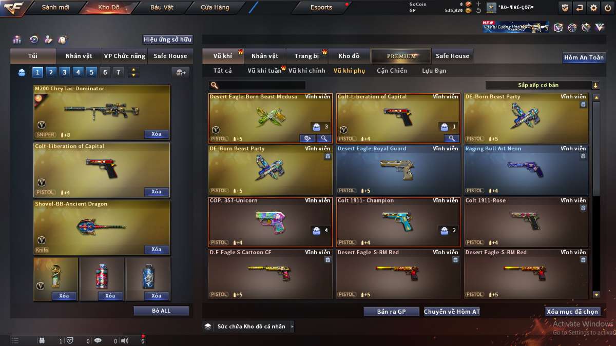 shop acc cf uy tin gia re